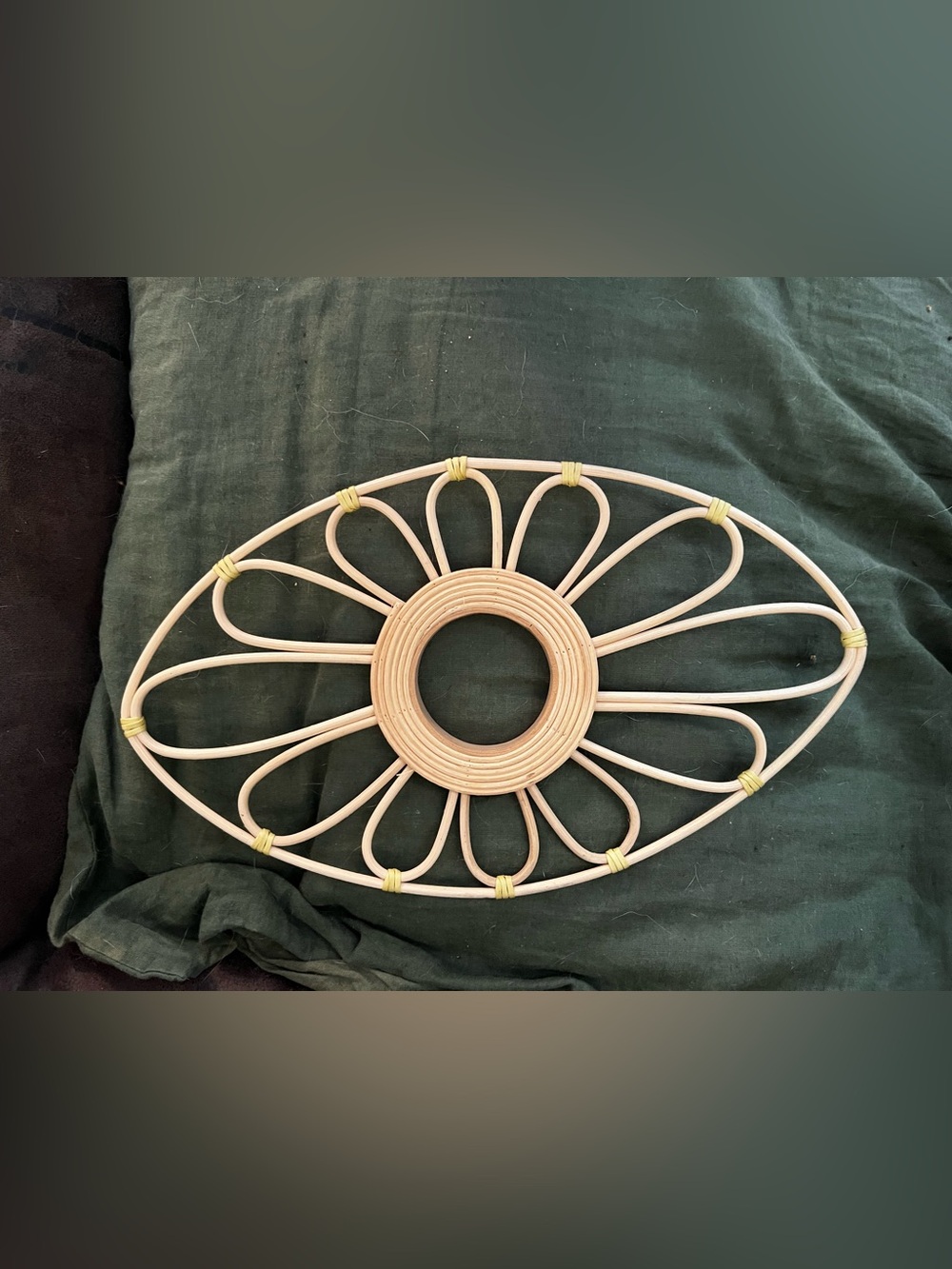 Rattan Sunburst or Nazar Wall Hanging - Natural